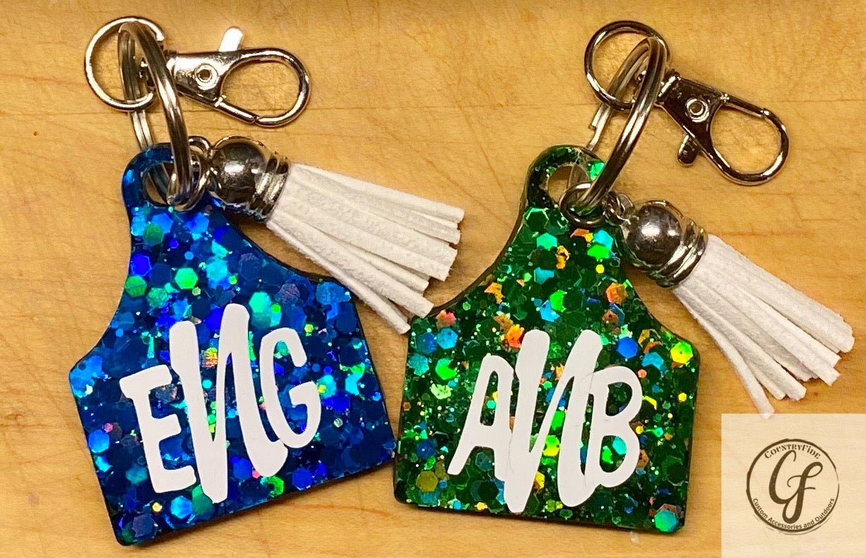 🐄 EPOXY CUSTOM COW TAG KEYCHAIN🐄 - CountryFide Custom Accessories and Outdoors