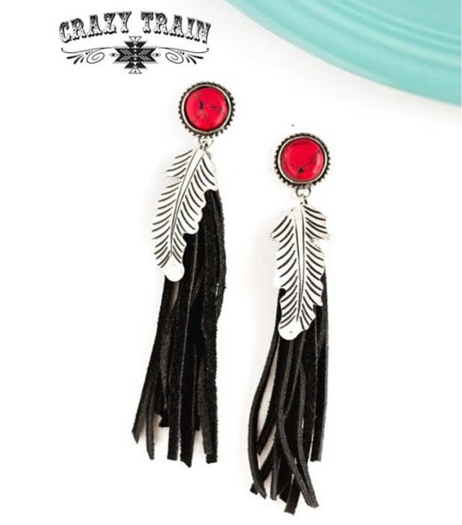 Giddy Wild Earrings**Red - CountryFide Custom Accessories and Outdoors