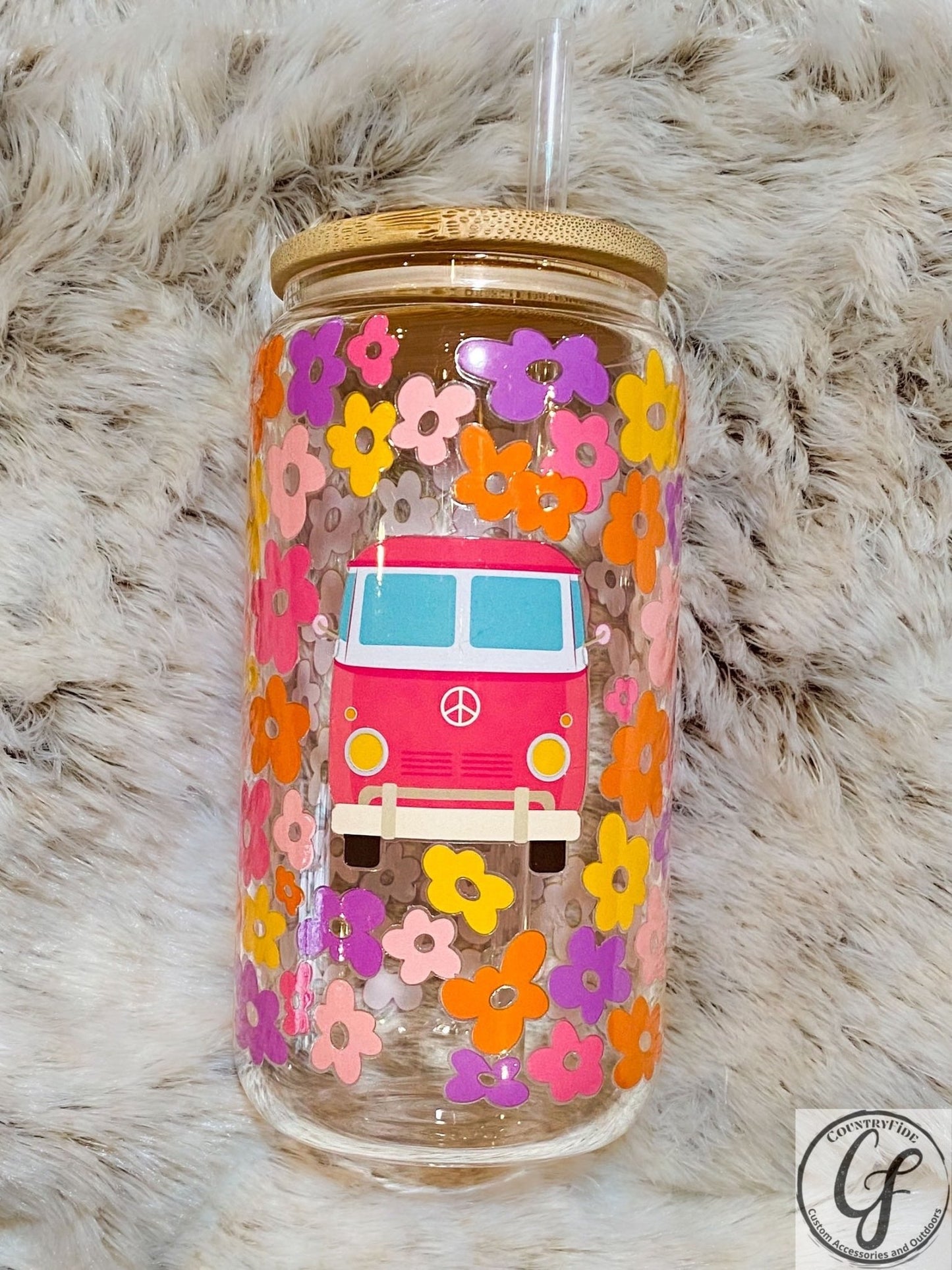 GOOD VIBES GLASS TUMBLER - CountryFide Custom Accessories and Outdoors