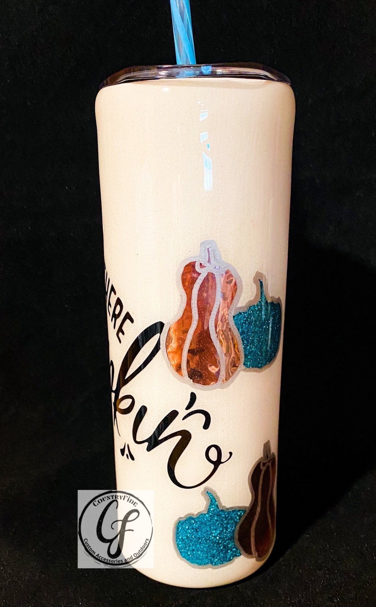 Hey There Pumpkin Teal and Shiny - CountryFide Custom Accessories and Outdoors