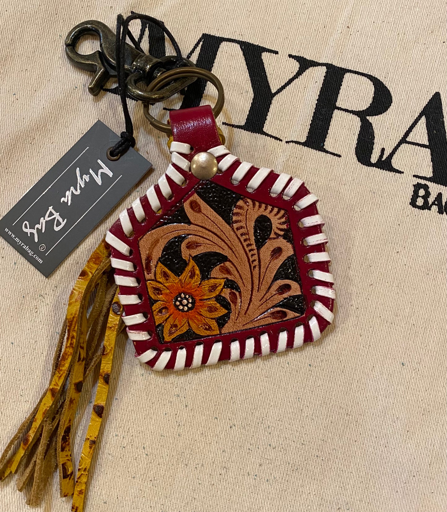 GOLDEN BALLET LEATHER KEYCHAIN - CountryFide Custom Accessories and Outdoors