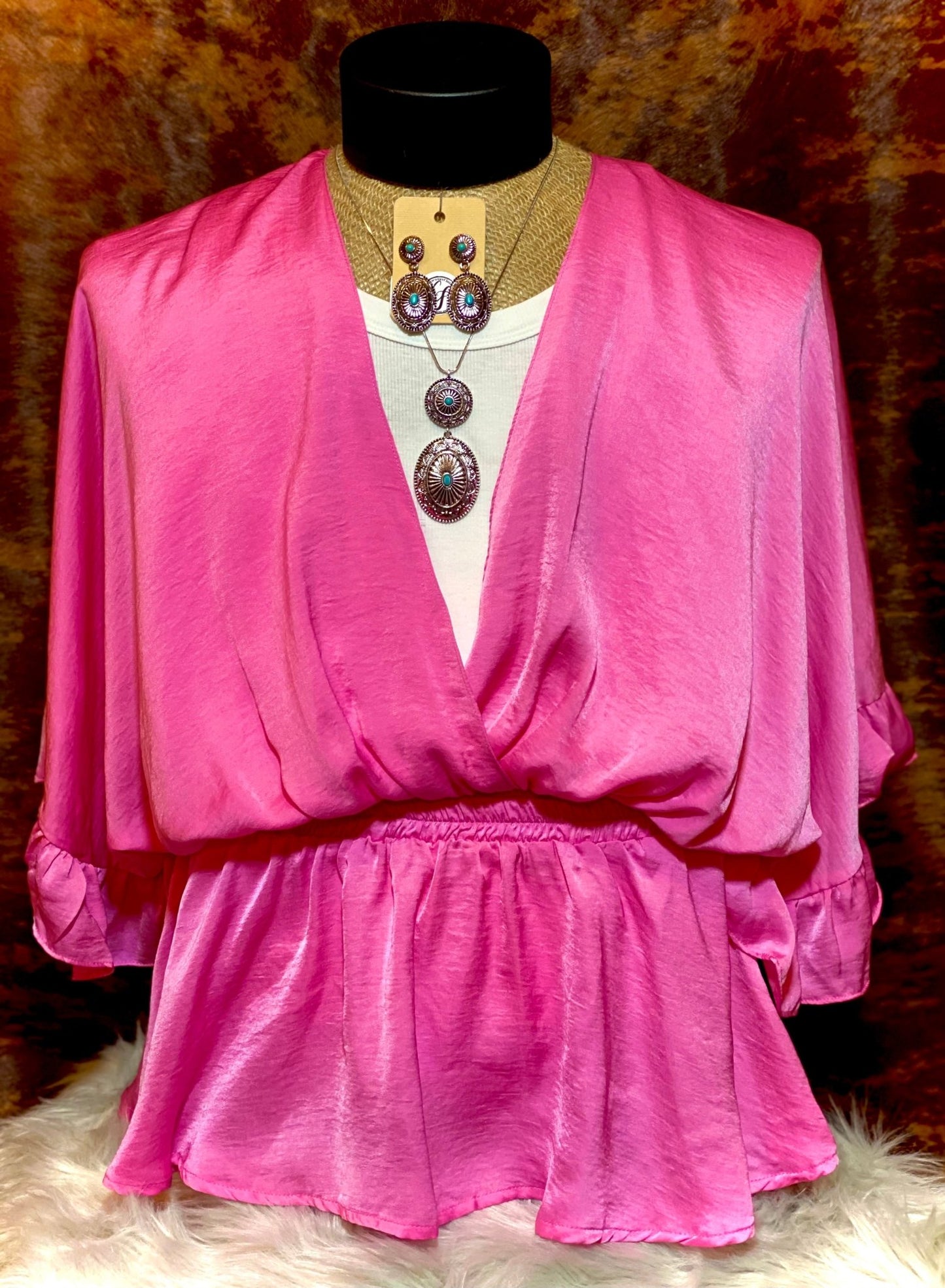 Krista Flutter Sleeve Peplum Top - CountryFide Custom Accessories and Outdoors