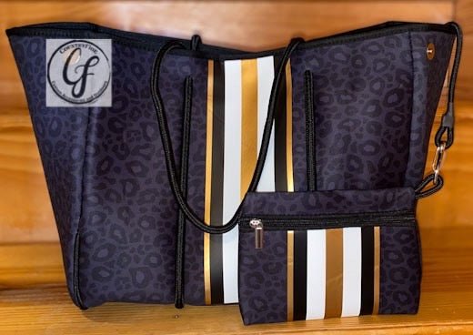 Leopard and Gold Neoprene Bag - CountryFide Custom Accessories and Outdoors