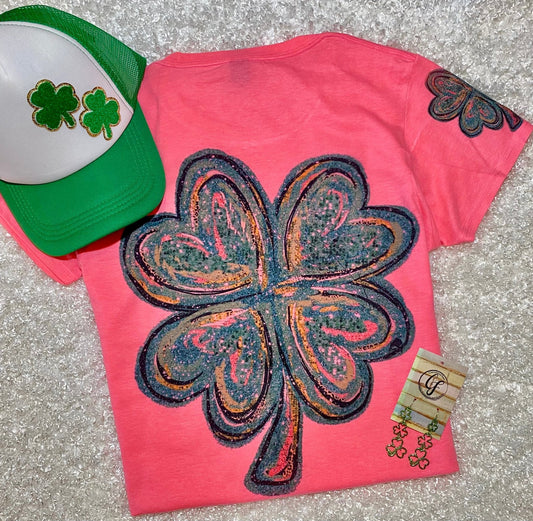 LUCKY CLOVER IN PINK - CountryFide Custom Accessories and Outdoors