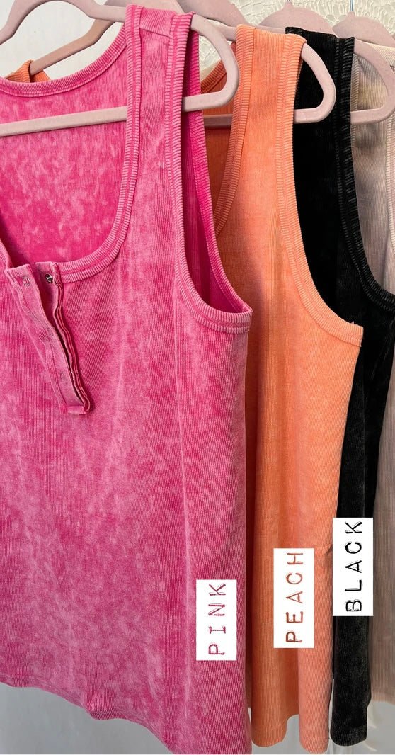 Malibu Acid Washed Tank - CountryFide Custom Accessories and Outdoors