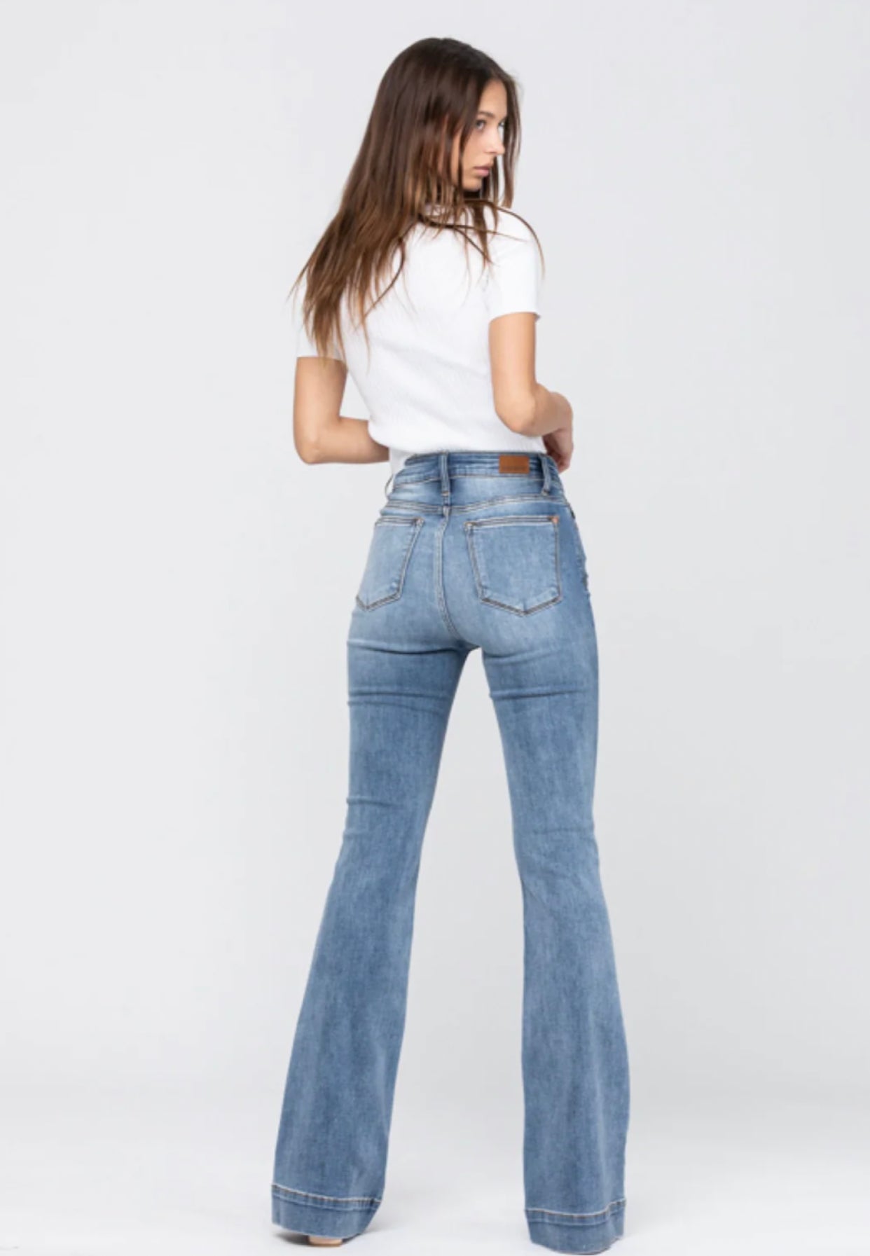 Medium Wash Mid Rise Trouser Flare Denim Judy Blue - CountryFide Custom Accessories and Outdoors