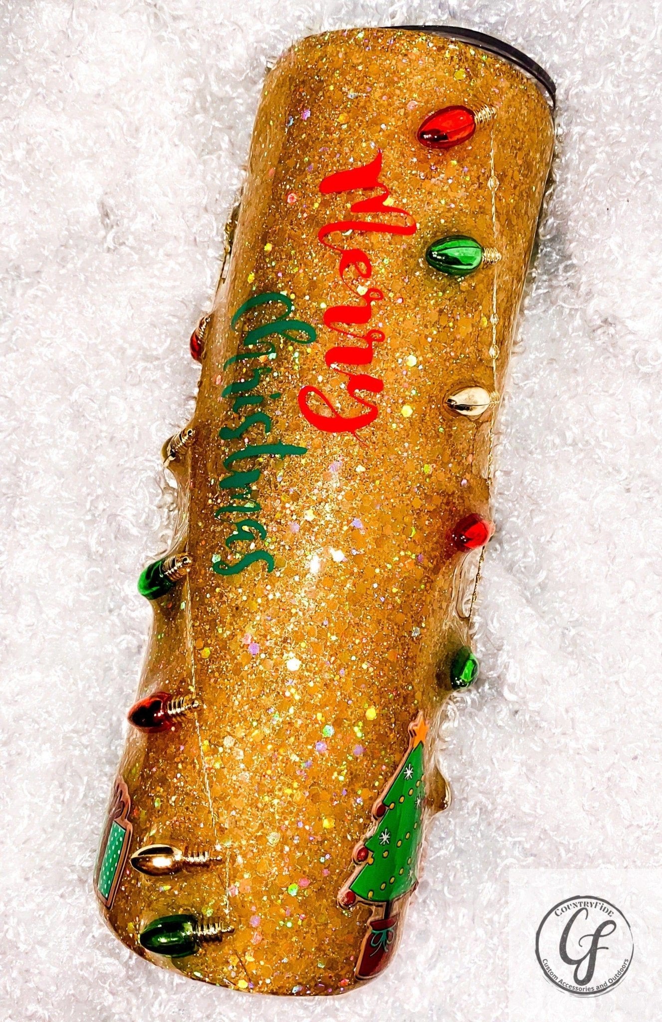 Merry Christmas Lights Tumbler - CountryFide Custom Accessories and Outdoors