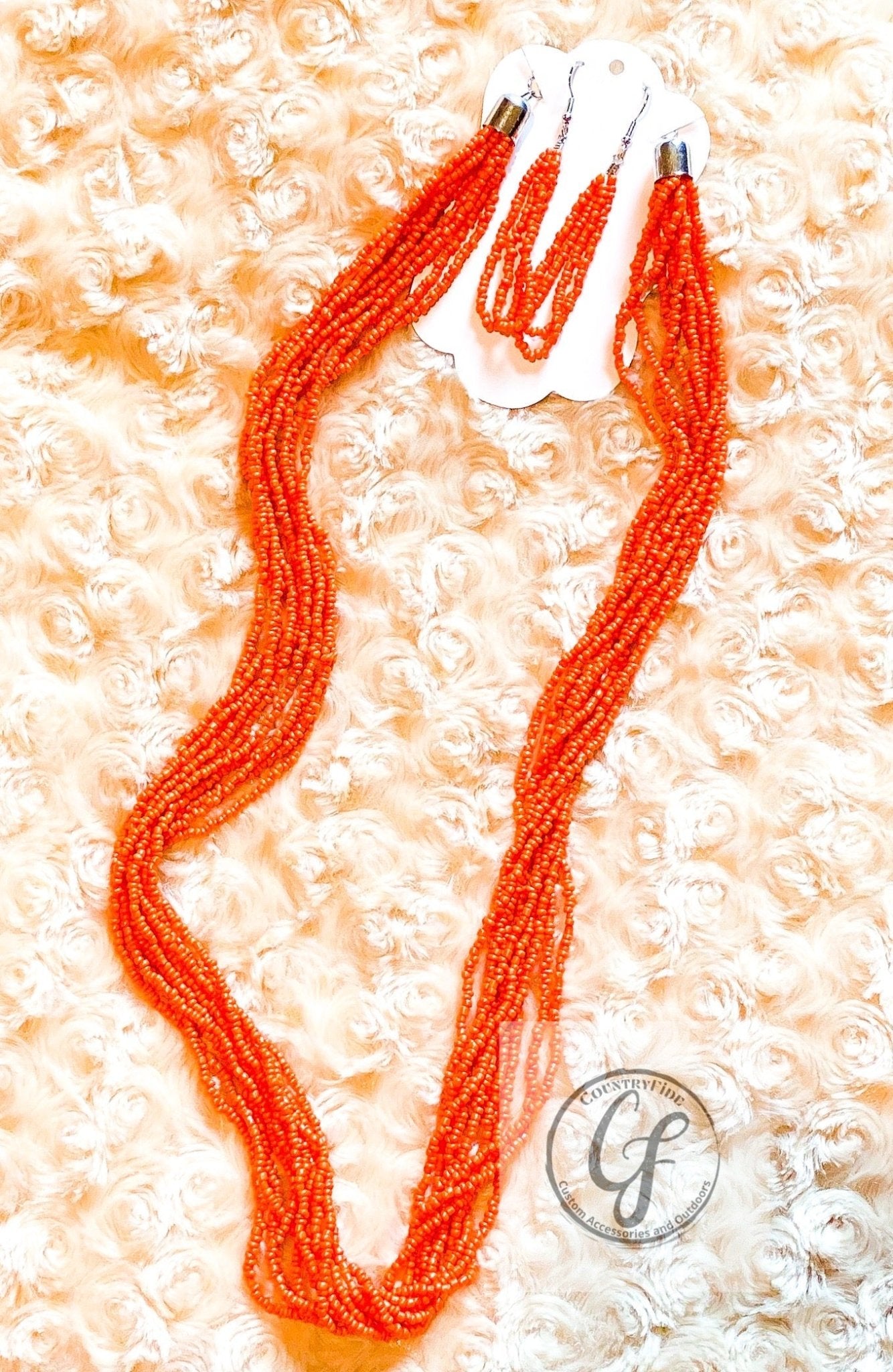 Multi String Beaded Necklace With Matching Earring - CountryFide Custom Accessories and Outdoors