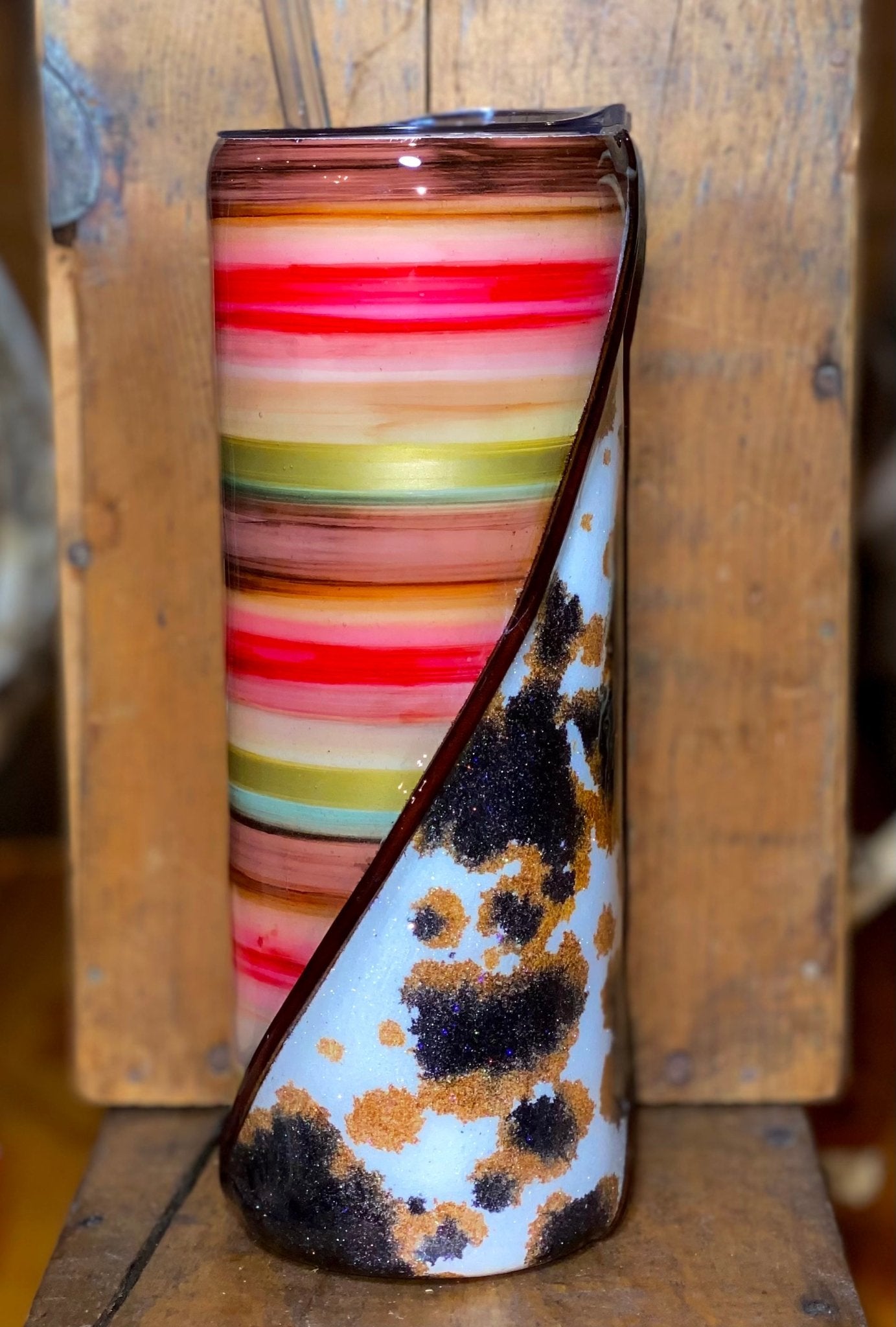 Serape Cow and Leather - CountryFide Custom Accessories and Outdoors