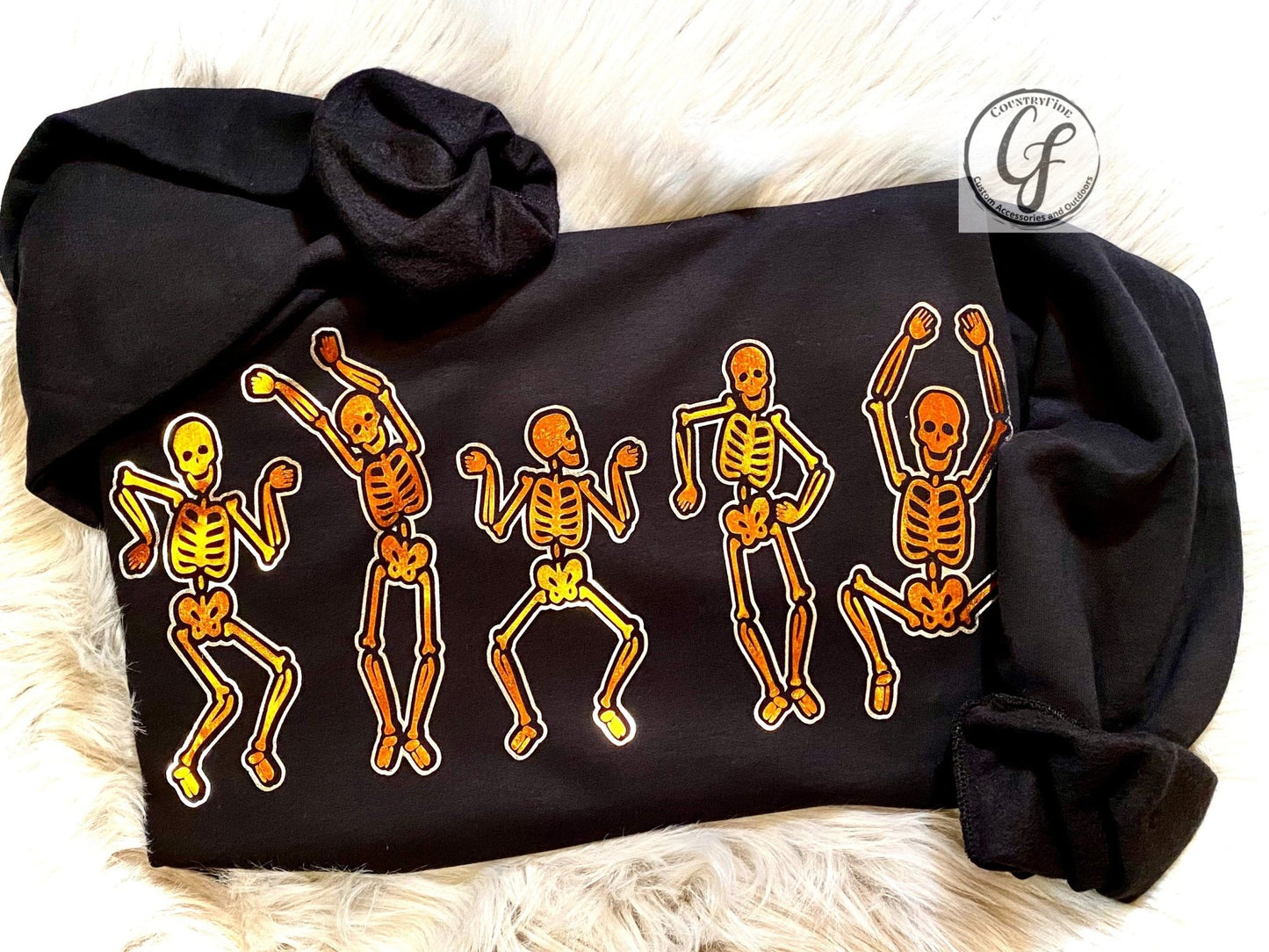 SHINY DANCING SKELETONS SWEATSHIRT - CountryFide Custom Accessories and Outdoors