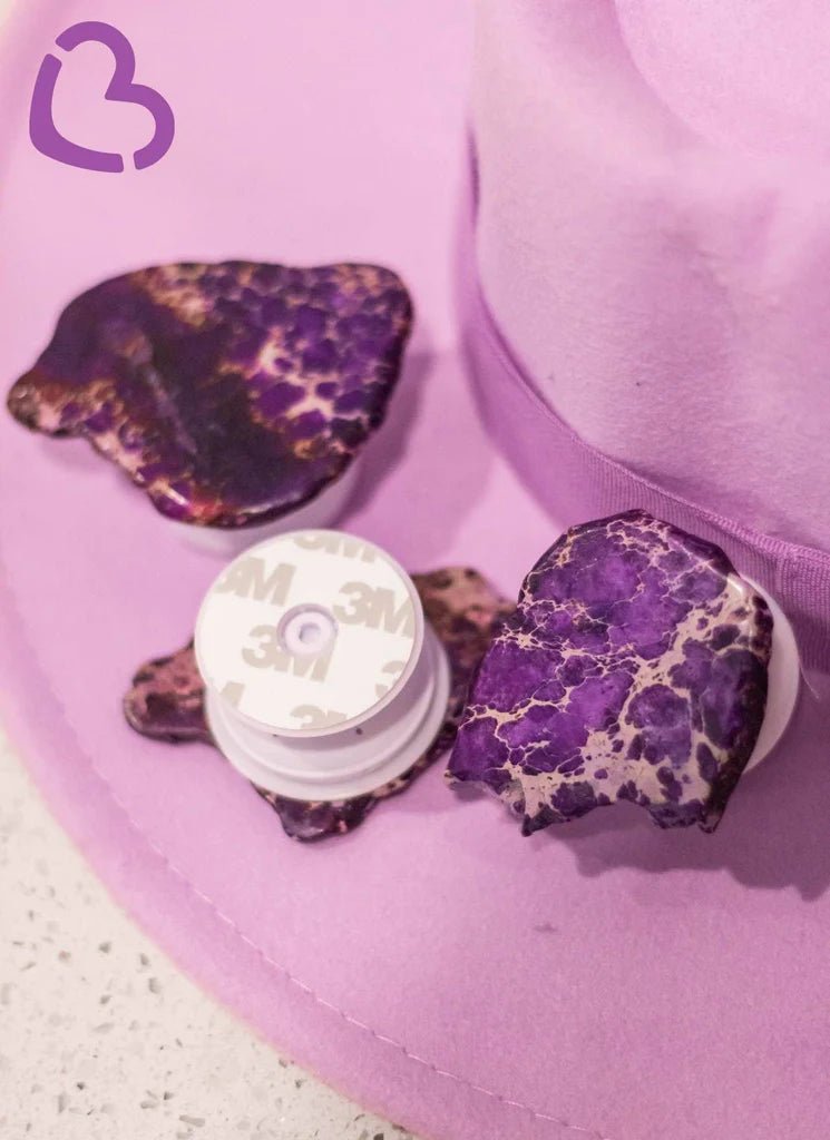 Stone Slab Phone Grip in Purple - CountryFide Custom Accessories and Outdoors
