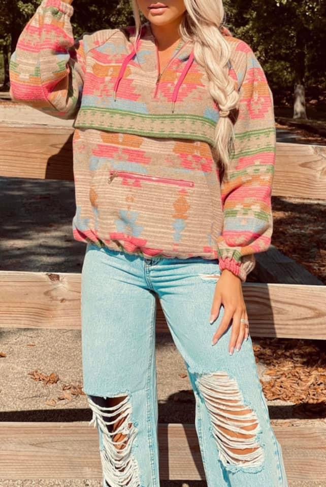 SUNRISE AZTEC HOODIE PULLOVER - CountryFide Custom Accessories and Outdoors