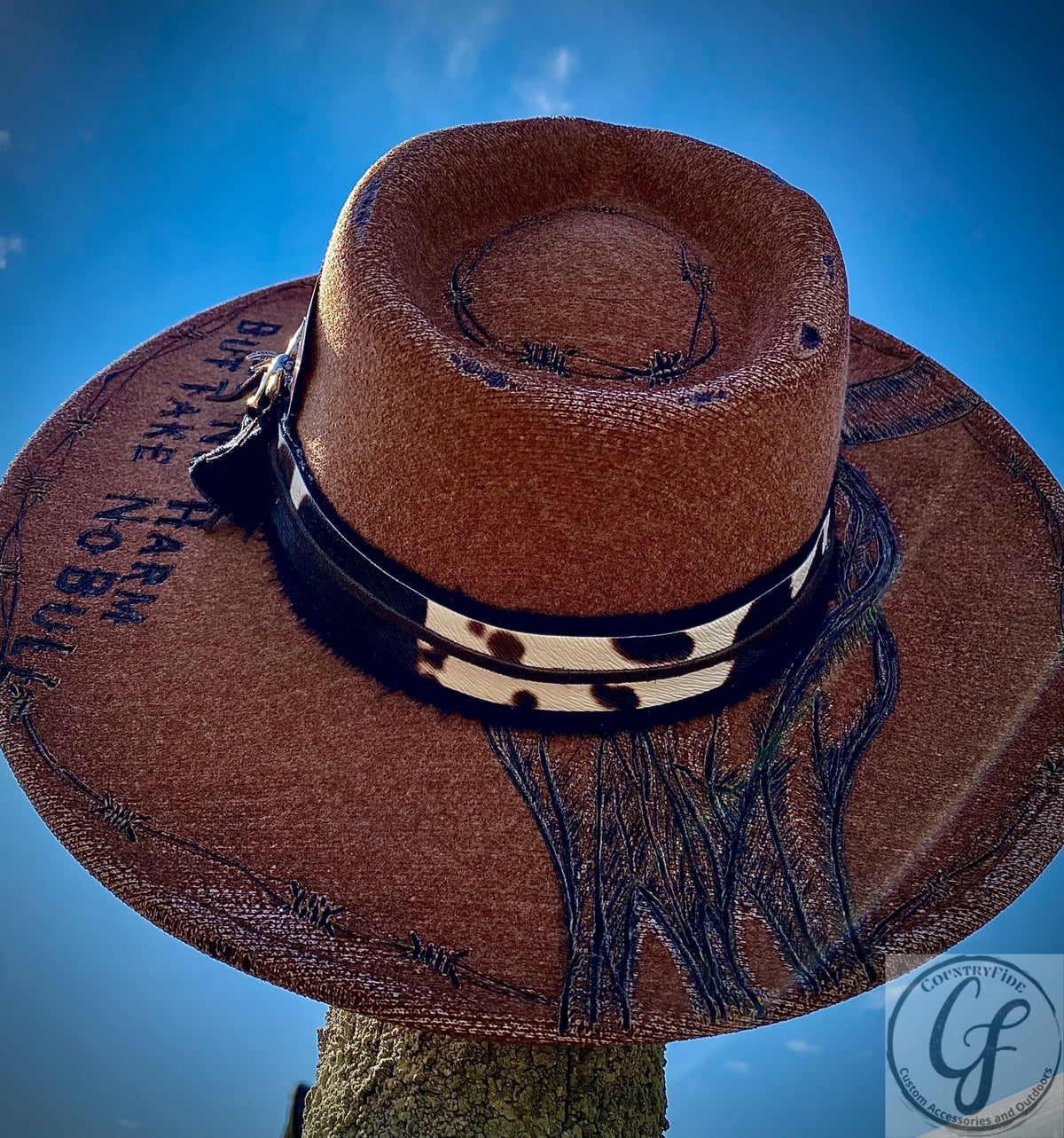 TAKE NO BULL FEDORA - CountryFide Custom Accessories and Outdoors