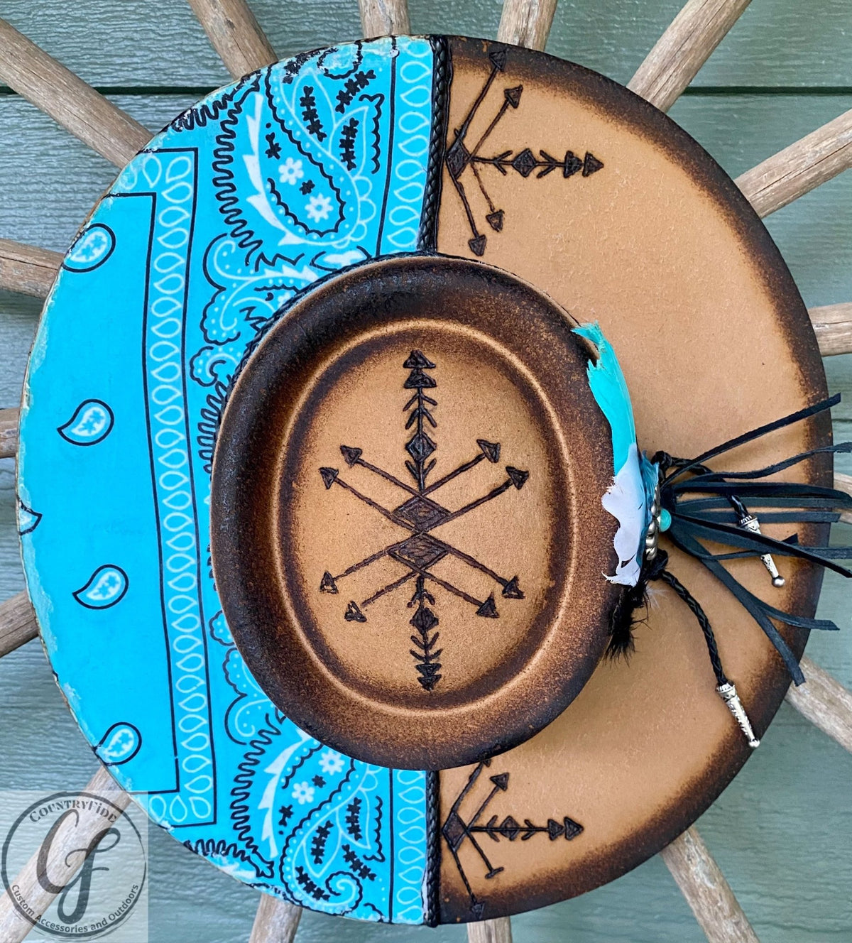 TEAL BANDANNA FEDORA - CountryFide Custom Accessories and Outdoors