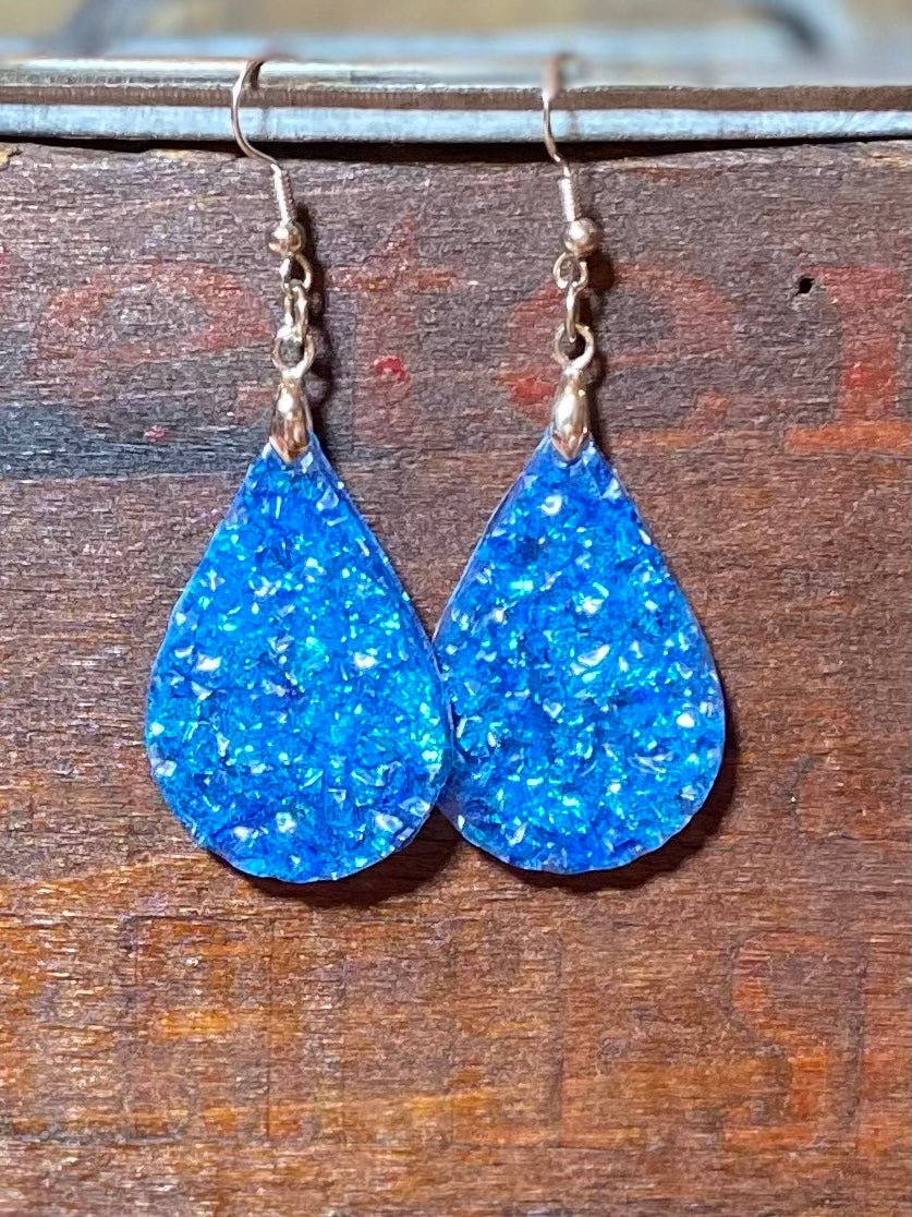 Teardrop Epoxy Resin Earrings - CountryFide Custom Accessories and Outdoors