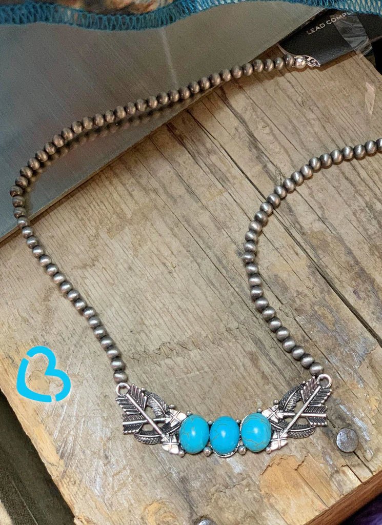 Turquoise Arrow Necklace - CountryFide Custom Accessories and Outdoors
