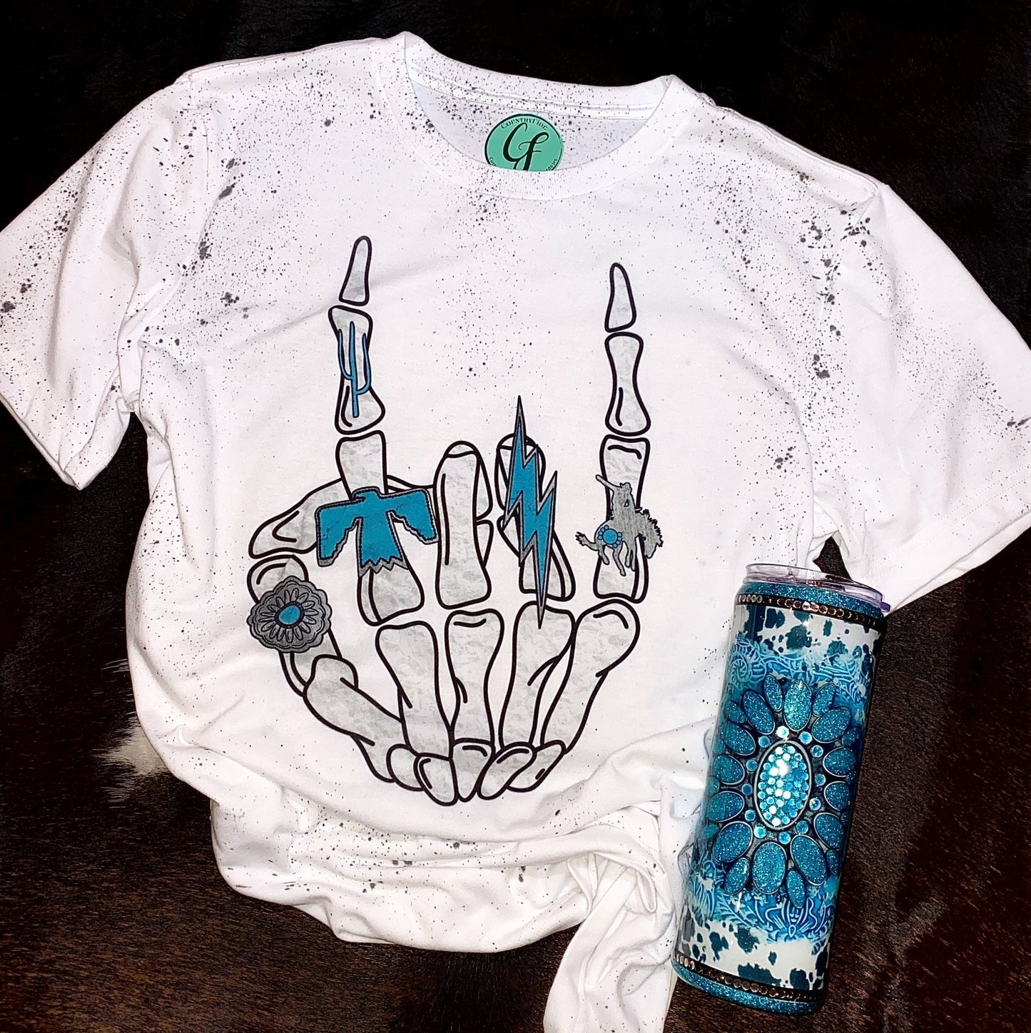 TURQUOISE JUNKIE TEE - CountryFide Custom Accessories and Outdoors