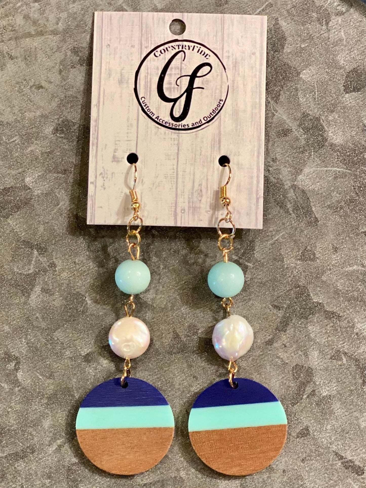 UNDER THE SEA THREE TIER EARRINGS - CountryFide Custom Accessories and Outdoors