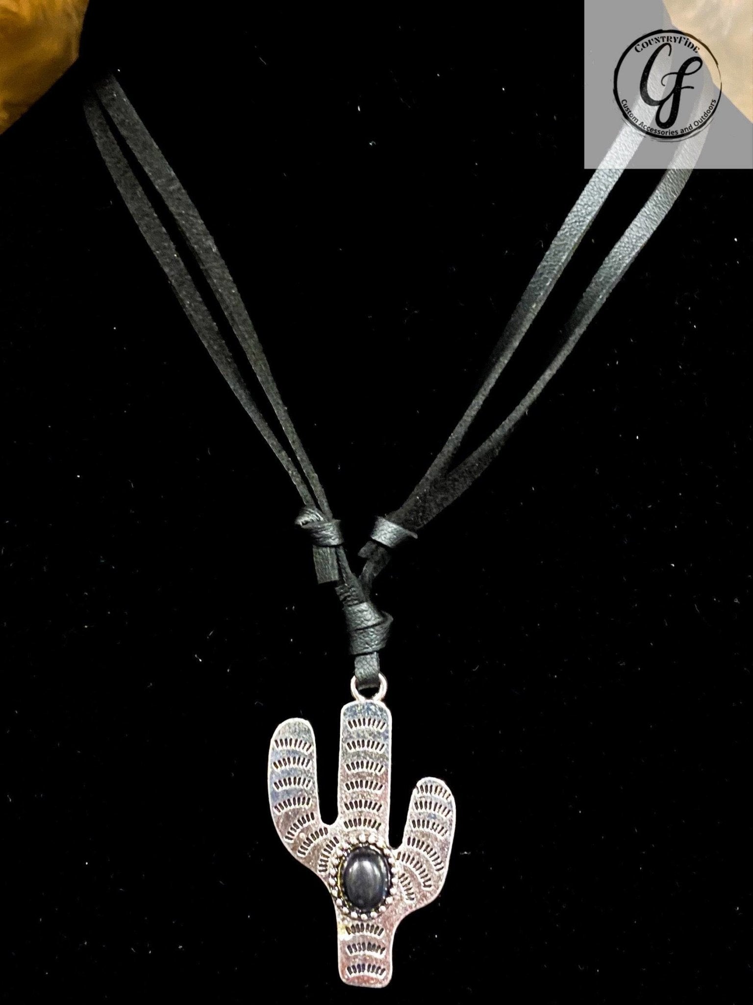 Western Cactus Necklace - CountryFide Custom Accessories and Outdoors