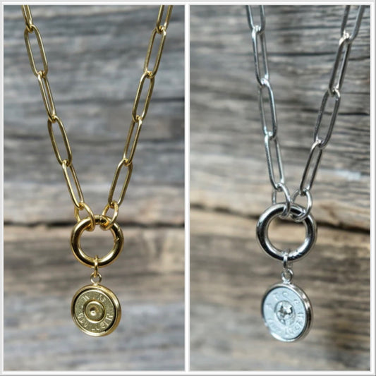 Paperclip Necklace - Silver and Gold
