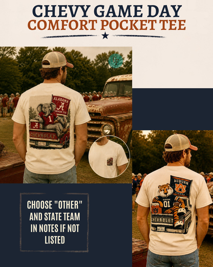 CHEVY GAME DAY COMFORT POCKET TEE
