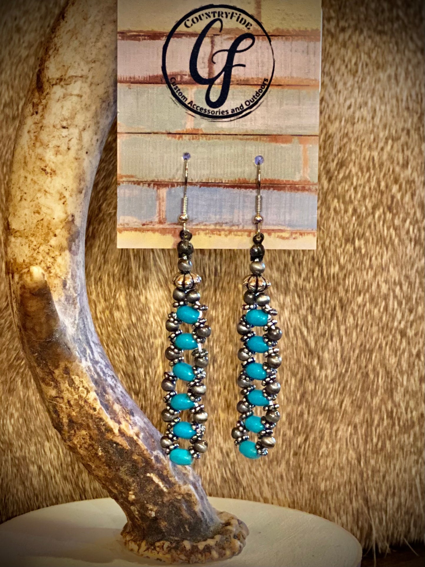 AMELIA TURQUOISE EARRINGS - CountryFide Custom Accessories and Outdoors