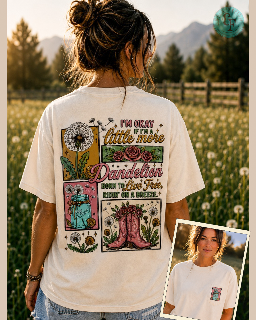COUNTRY DANDELION COMFORT TEE