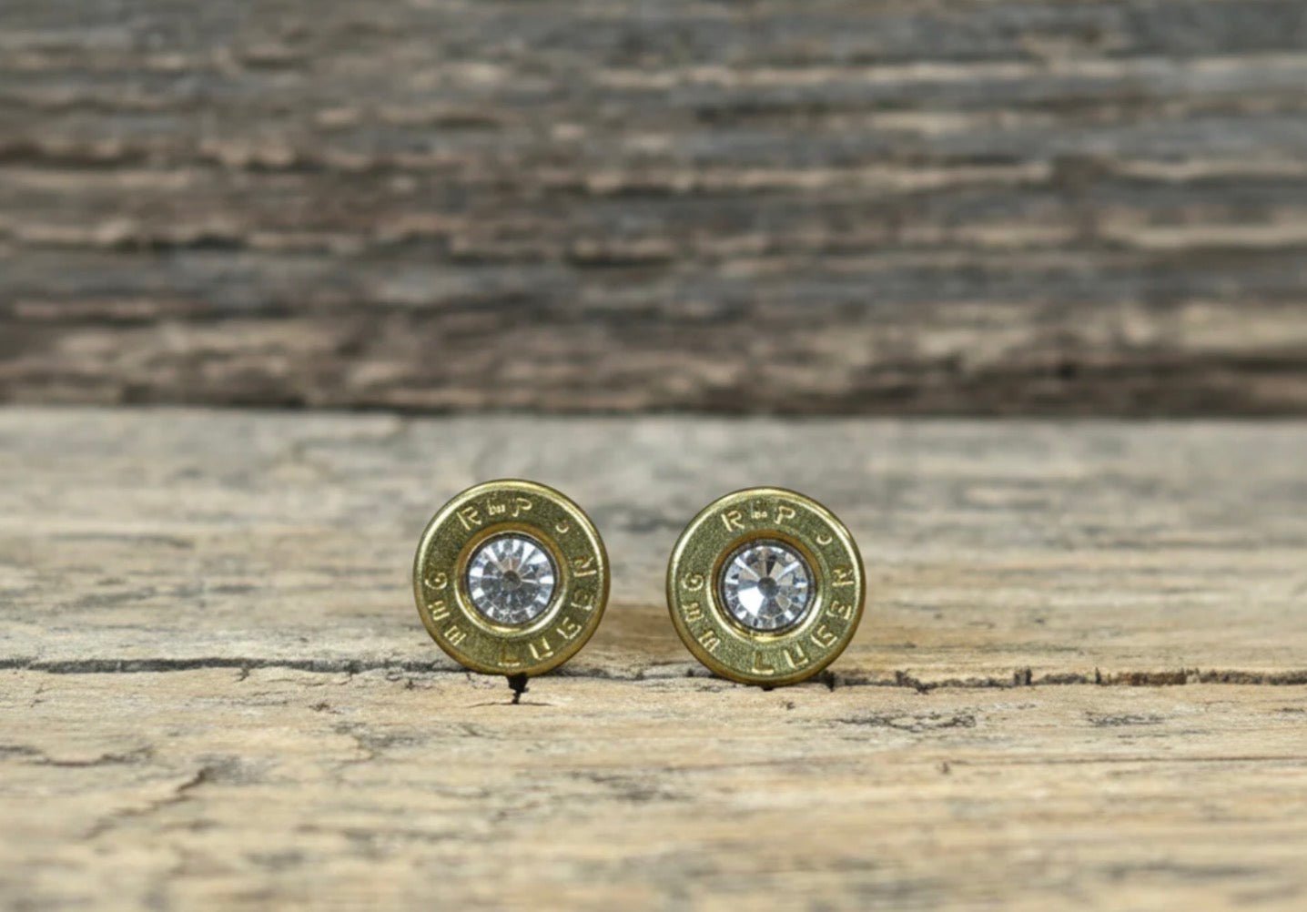 9mm Brass Stud Earrings - CountryFide Custom Accessories and Outdoors
