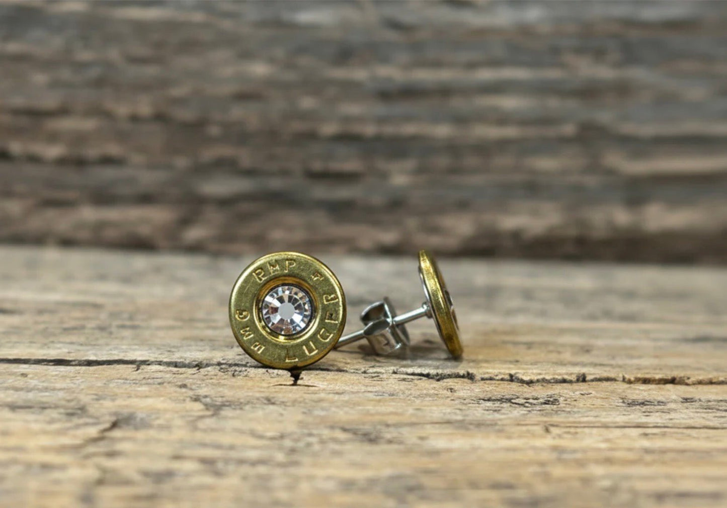 9mm Brass Stud Earrings - CountryFide Custom Accessories and Outdoors