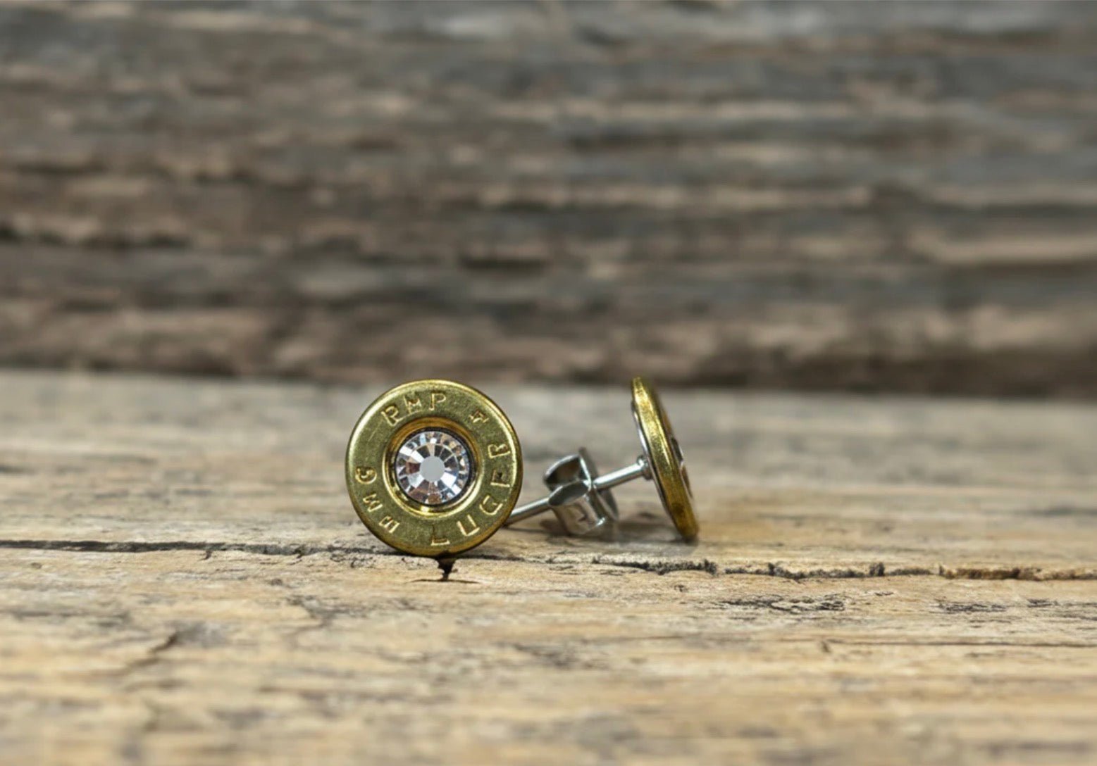 9mm Brass Stud Earrings - CountryFide Custom Accessories and Outdoors