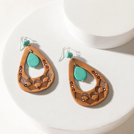 Horizon Howl Earrings In Canyon Clay