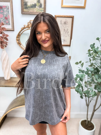 BIRDIE Oversized Tee in Blackout Birch Camo