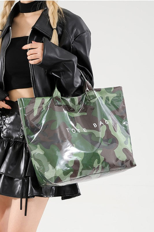 CAMO PVC THE TOTE BAG