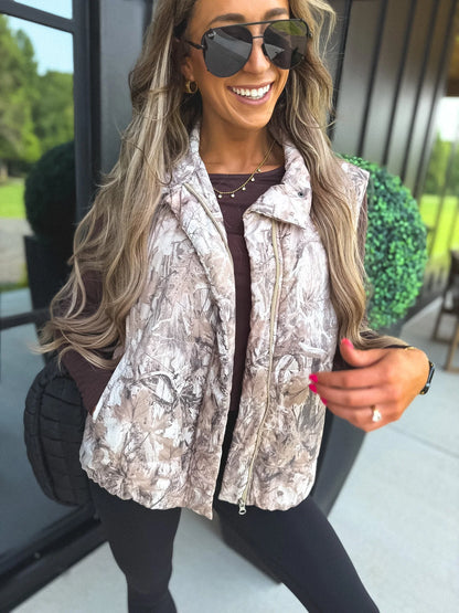 BIRDIE Dark Camo Puffer Vest