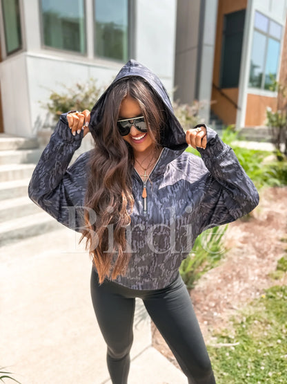 Blackout Birch Camo Summer Quarter Zip Pullover