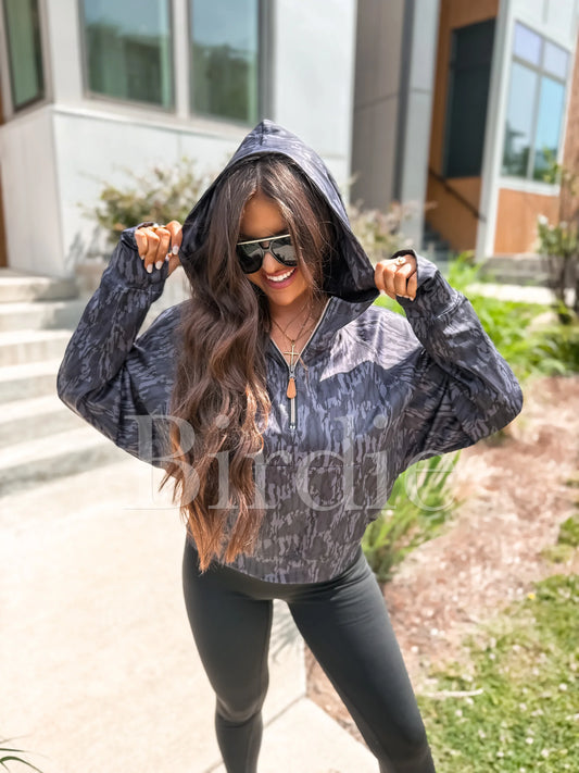 Blackout Birch Camo Summer Quarter Zip Pullover