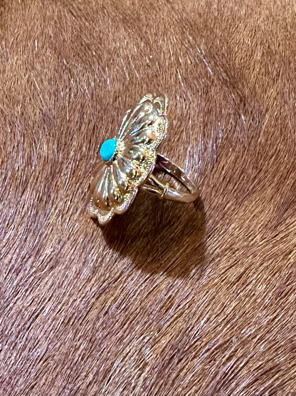 TURQUOISE CONCHO ADJUSTABLE RING - CountryFide Custom Accessories and Outdoors