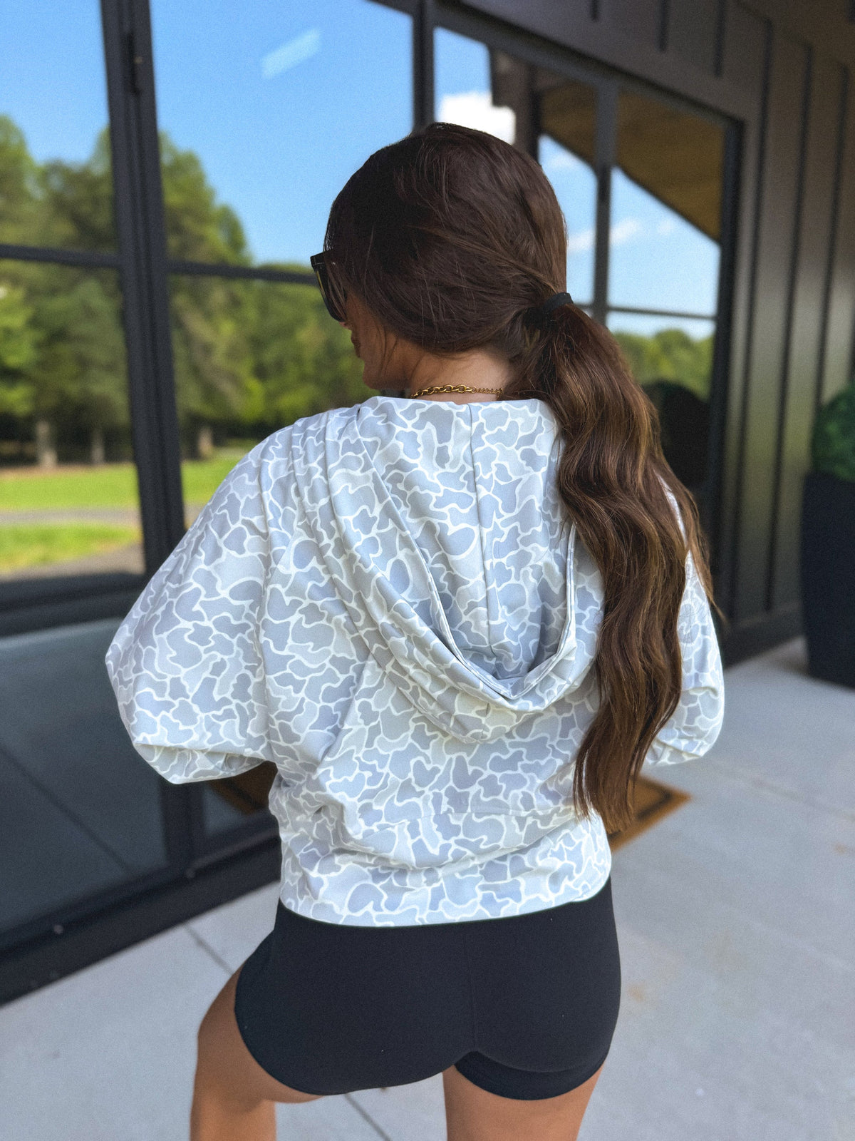 Summer Quarter Zip Pullover in Snowdrift Duck Camo