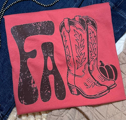 COWGIRL BOOTS KINDA FALL TEE