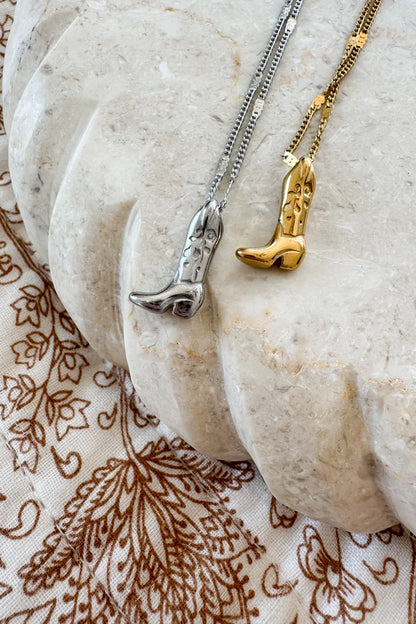 WILD BOOT CHARM NECKLACE