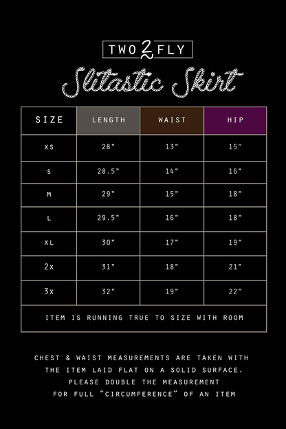 SLITASTIC SKIRT *SADDLE [S/M/3X ONLY]