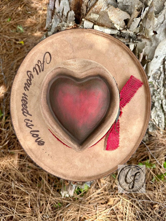 ALL YOU NEED IS LOVE FEDORA - CountryFide Custom Accessories and Outdoors