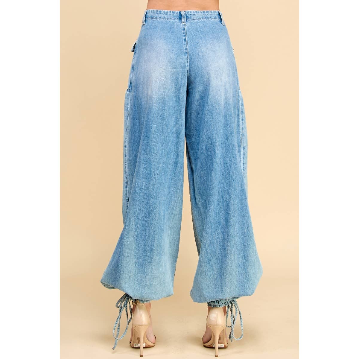 Ankle Drawstring Wide Denim Pants - CountryFide Custom Accessories and Outdoors