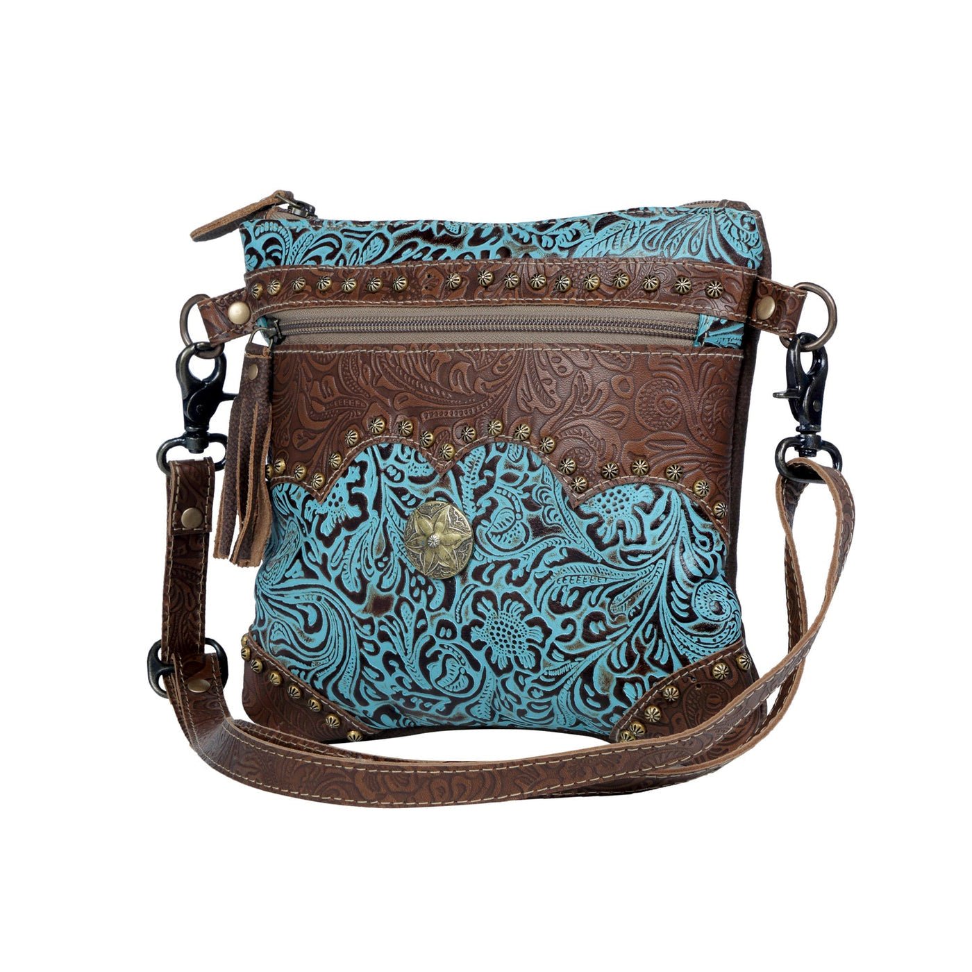 Azure Aesthetic Leather Bag - CountryFide Custom Accessories and Outdoors