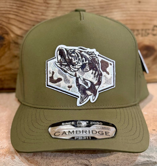 BASS AND CAMO WATER RESISTANT CAP - CountryFide Custom Accessories and Outdoors