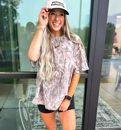 Birdie Dark Camo Oversized Tee - CountryFide Custom Accessories and Outdoors