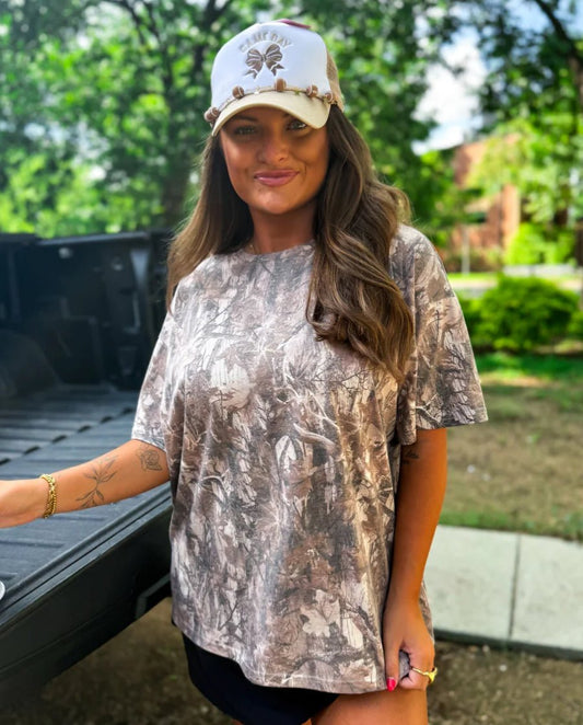 Birdie Dark Camo Oversized Tee - CountryFide Custom Accessories and Outdoors