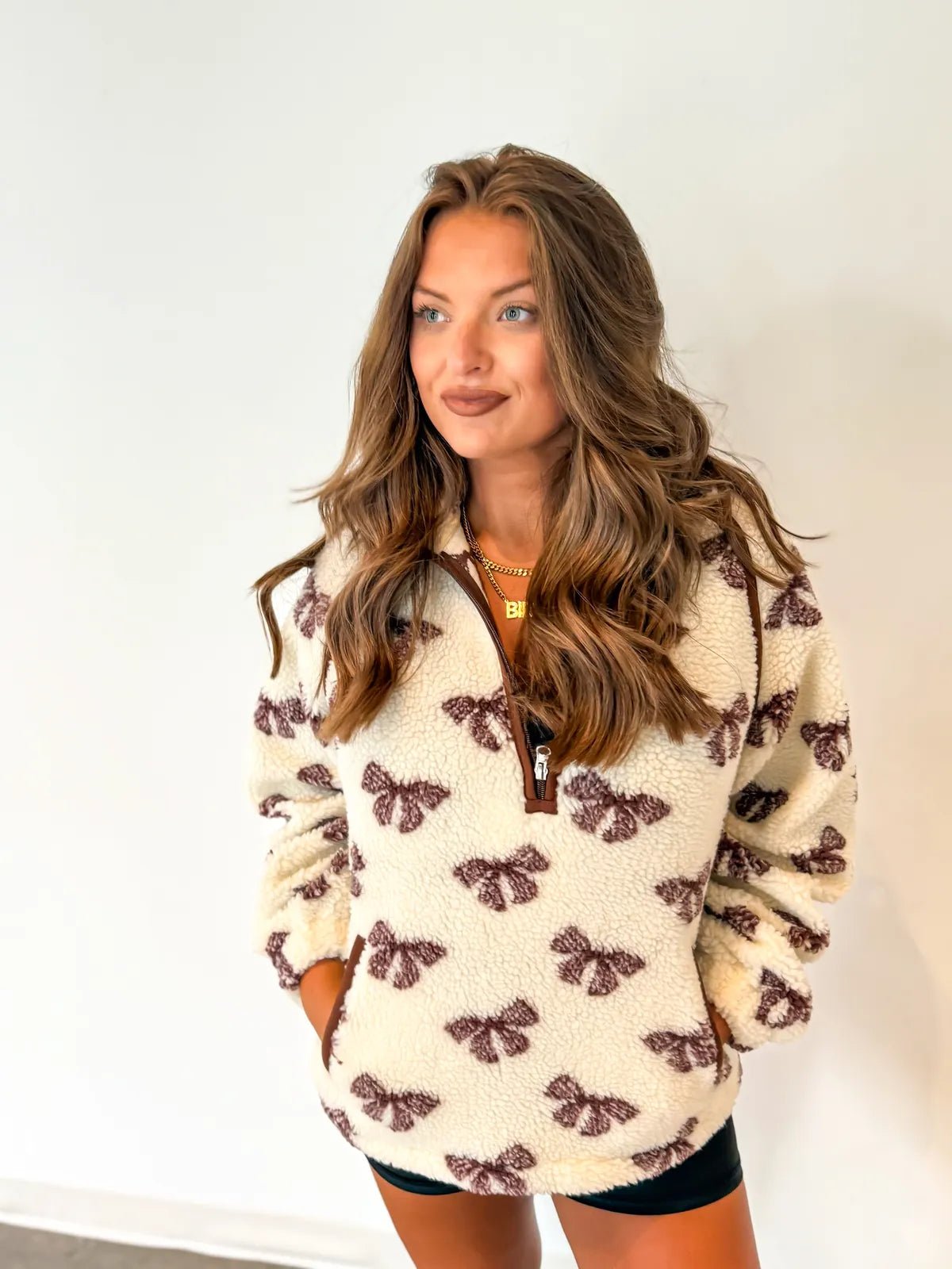 BIRDIE Ivory Sherpa Bow Pullover - CountryFide Custom Accessories and Outdoors
