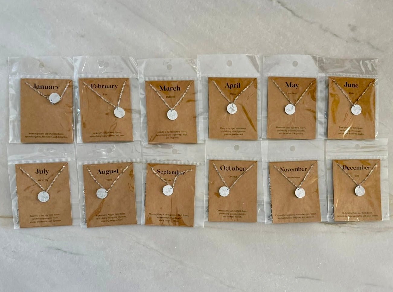 BIRTH MONTH FLOWER NECKLACES - CountryFide Custom Accessories and Outdoors