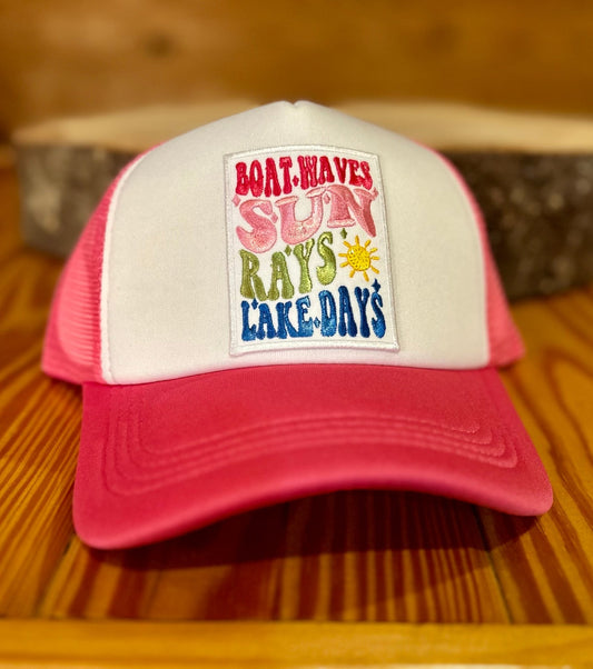 BOAT WAVES, SUN RAYS AND LAKE DAYS CAP - CountryFide Custom Accessories and Outdoors